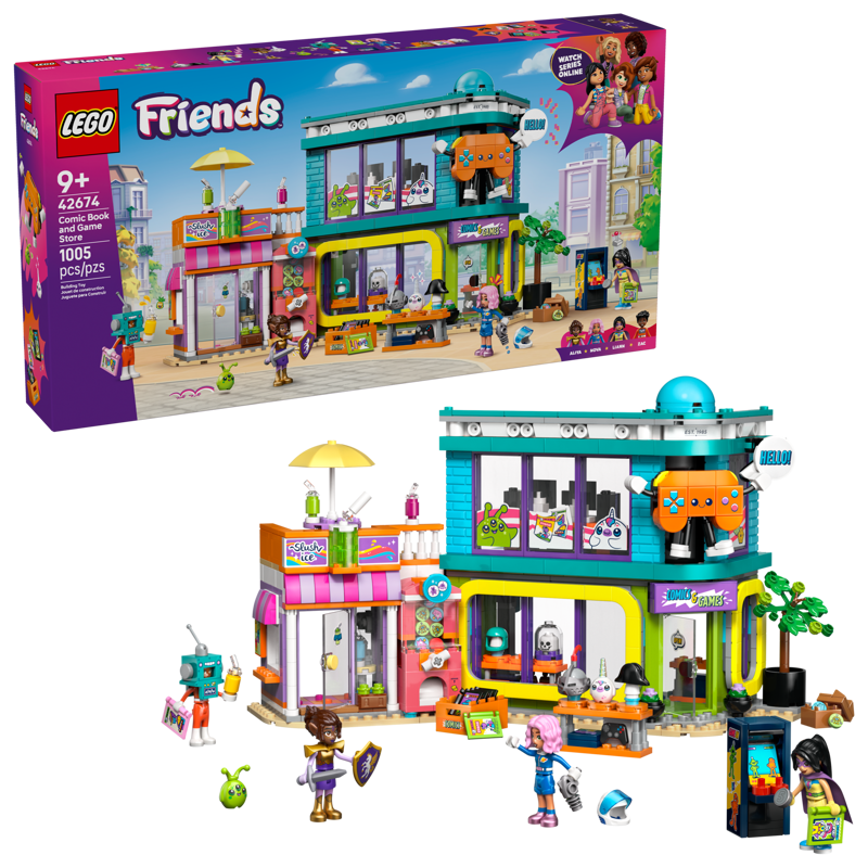 LEGO® Friends 42674 Obchod s komiksmi a videohrami
