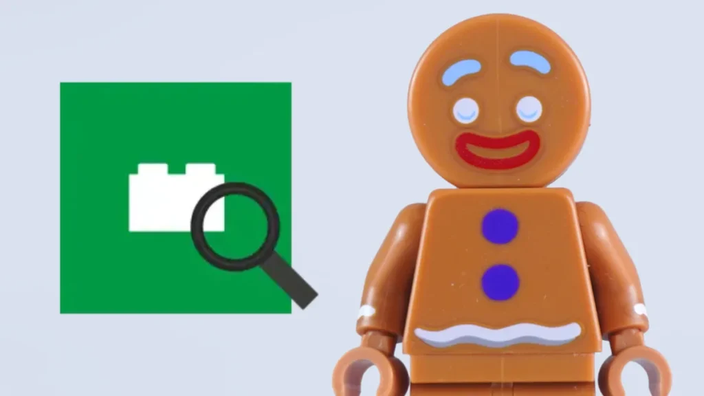Prasklina na hlave minifigúrky Perníčka
