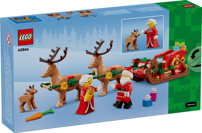 LEGO® 40866 Sviatočné dobrodružstvo na saniach so Santom