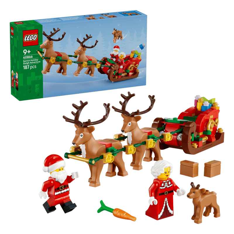 LEGO® 40866 Sviatočné dobrodružstvo na saniach so Santom